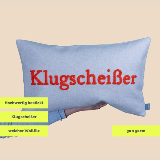 padconcept Kissenhülle KLUGSCHEIßER 30x50 beige