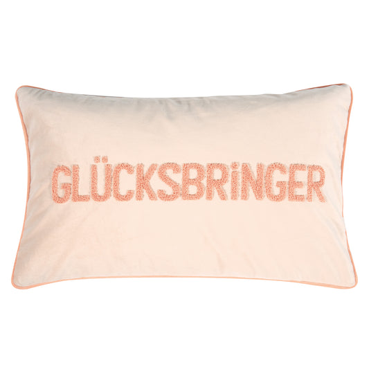 padconcept Kissenhülle Letters GLÜCKSBRINGER 30x50 beige